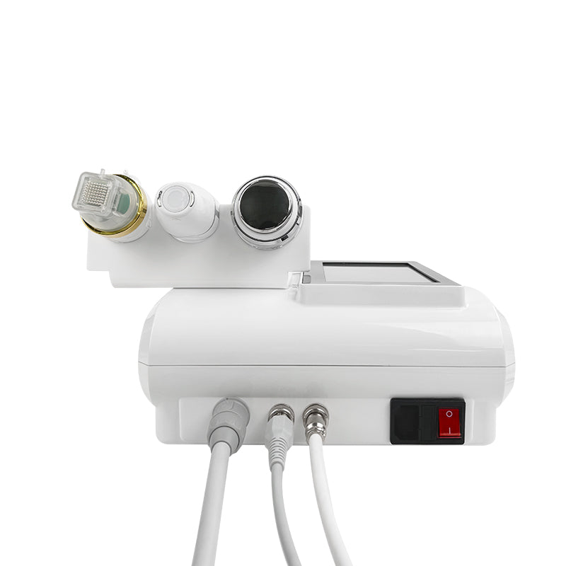 Gold RF Microneedle 3 in 1 Hifu Ice Hammer Relieve Fatigue Shrink Pores Calm Skin Fractional Microneedle for Skin Rejuvenation