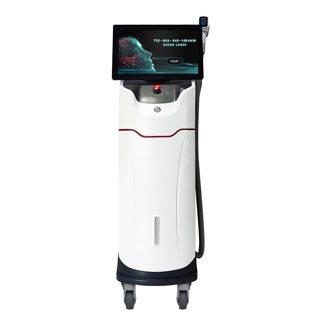 High Power 4-in-1 Diode Laser Hair Removal Machine 755-808-940-1064nm with Touch Screen & Air/Water/Semiconductor Cooling