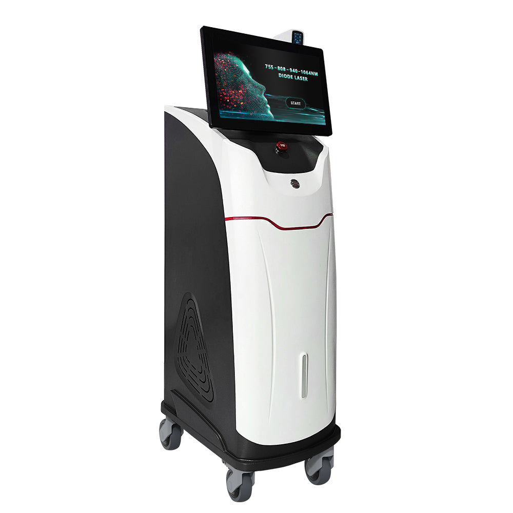 High Power 4-in-1 Diode Laser Hair Removal Machine 755-808-940-1064nm with Touch Screen & Air/Water/Semiconductor Cooling
